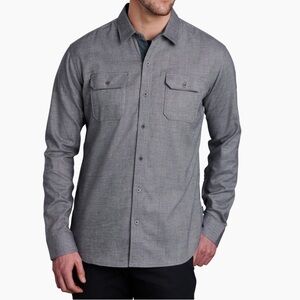 Carhartt long-sleeve chambray shirt.